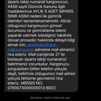 Sinotrans Makzume Lojistik Gümrükteki Malıma El Konuldu