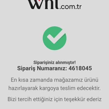 Wnt.com.tr Adlı Satıcıdan Telefon Sipariş Verdim