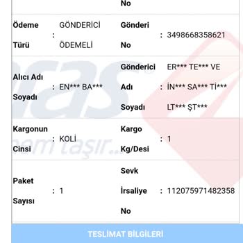 Aras Kargo Teslim Edilmediği Halde Teslim Edildi Görünen Kargo