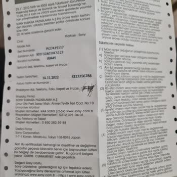 Sony Eurasia Sony Markalı Dualsense Oyun Konsolu 2,5 Aydır Servisten Gelmedi...
