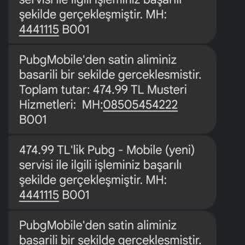 PUBG (Pubgmobile.com) Mobil Ödemeden Haberim Olmadan Para Çıkılmıştır