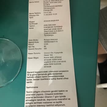 Bosch İlgisizliği. Ürünümü Kullanıcı Hatası Diyerek Baştan Savıyorlar