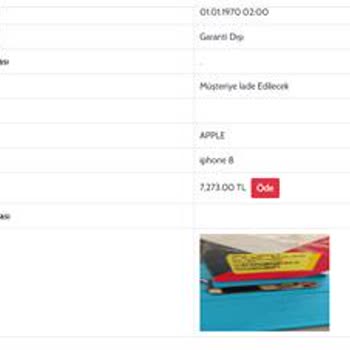 Vodafone Üstünden Aldığım Telefona Ouno Service 7200 Ücret Talep Ediyor