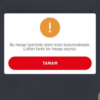 Ziraat Bankası Ek Hesabıma İşlem Kısıtı