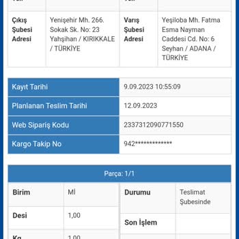 Sürat Kargo Kargonun Gelmemesi Sorumsuzluk