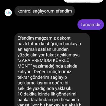 Rio Butik Paramı Benden Aldılar Ve Beni Engellediler