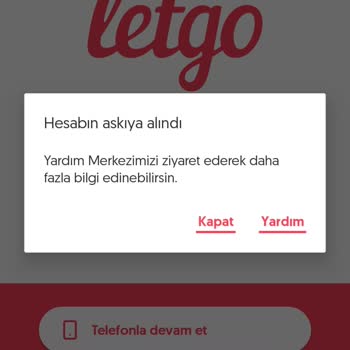 Letgo Haksız Askıya Alma