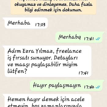 WhatsApp'tan Yurt Dışı Numarasından Gelen Mesajlar
