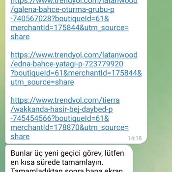 Telegram Trendyol Ürün Beğenme Karşılığı 50 TL