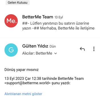 Betterme Üyelik İptali ve Ücret İadesi
