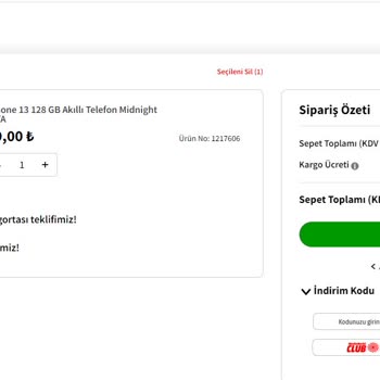 Media Markt Siparişimin İptal Edilmesi