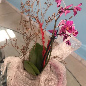 ÇiçekSepeti Solmuş Çiçek Ve Vazo Kırık