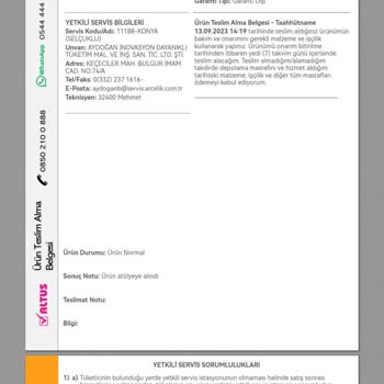 Altus Al 799 Kahve Makinesi