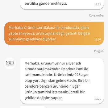 Nur Silver & Diamond Trendyol Orijinal Diye Satılan Sahte Ürün
