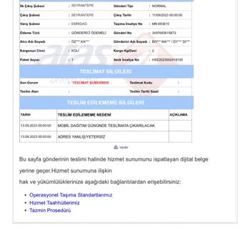 Aras Kargo Emirdağ Şubesi Dağıtıma Çıkmıyor