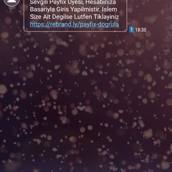 P****x SMS Üyelik Mesajı
