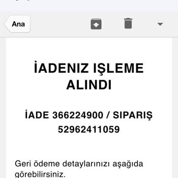 Zara 2 Ceket Ücret İadesi, Sipariş Hatası