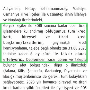 Deprem Yardımı Adı Altında VakıfBank Nakit Avans Faizle Mağdur Ediyor