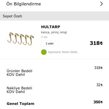 IKEA Kaybolan Kargo Teslim Edilemeyen Ürün