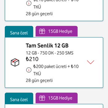 Vodafone Kolay Paket Tanımlanmaması Ve Hediye İnternet Yüklenmemesi
