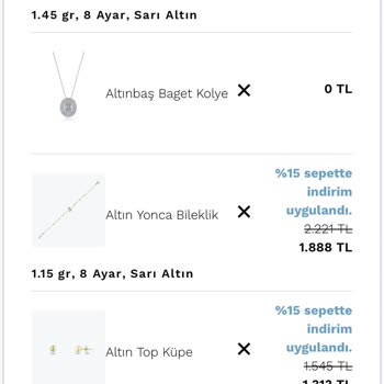 Altınbaş Mücevherat Eksik Ürün Gelmesi