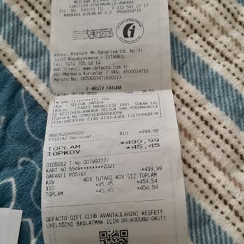 DeFacto İade Ödemesi Tarafıma Ulaşmadı