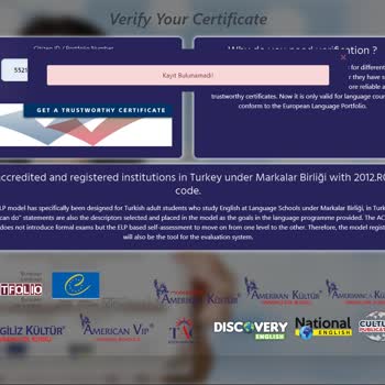 İngiliz Kültür Yabancı Dil Kursları Verilen Sahte Sertifika