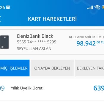 Denizbank Kredi Kart Yıllık Üyelik Ücreti
