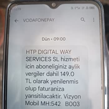 Vodafone Htp Digital Way Services Paket İptali