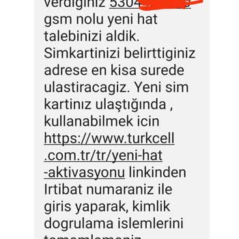 Turkcell Sıfır Hat Alma İşlemi