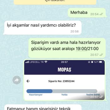 Mopaş Hipermarket Online Sipariş Teslimatı
