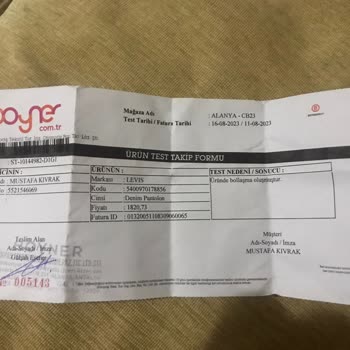 Levis Marka Jean Pantolon Hatalı