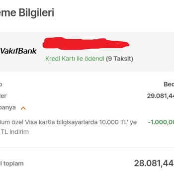 Hepsiburada.com - Ödenilen Tutarı Bankaya Fazla Yansıtması Hakkında.