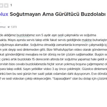 Electrolux Soğutmayan Ama Gürültücü Buzdolabını Tamir Ettiremiyoruz!