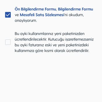 Turkcell Tarife Değişikliği Kutucuk İşaretleme Ve Fazla Fatura