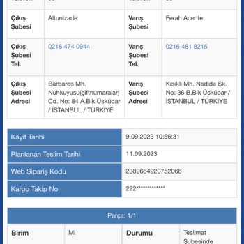 Sürat Kargo Şubesinin Kargo Dağıtımı Sorunu