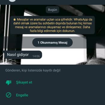 WhatsApp Yabancı Numaradan Gelen Mesaj