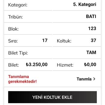 Passolig Passo T. C. Kimlik Numarası İşlem Hatası