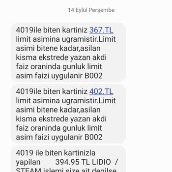 Kartımdan İznim / Bilgim Olmadan Lidio Firması Tarafından Para Çekildi