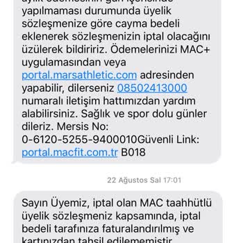 Macfit (Ankara) Her Gün İki Defa Arayarak Para İstiyor, Rahatsız Ediyor