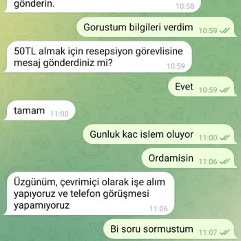 Telegram Dan Gelen Mesaj