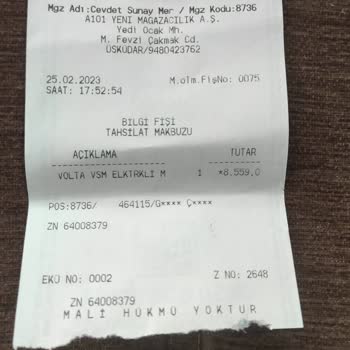 A101 Volta Vsm Evrak Sorunu