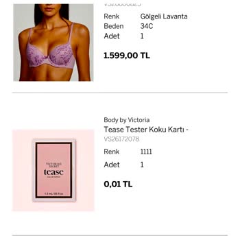Victoria's Secret Alerjik Reaksiyon Ürün Kalitesizliği