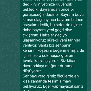 Ahsap_dunyasii (Instagram) Ürününün Teslim Edilmemesi