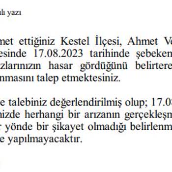 UEDAŞ Cihaz Hasarı Talebi