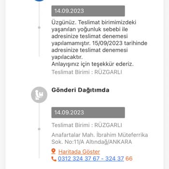 Patırtı Giyim Ve MNG Kargo Sorunu