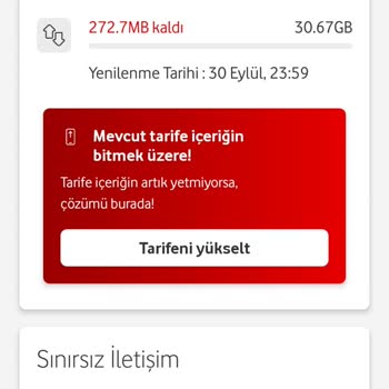 Vodafone Yanlış Tarife 30 GB Değil 40 GB Konuşmuştuk