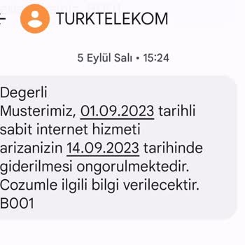 Türk Telekom İnternet Kesintisi Ve Arızanın Giderilmemesi