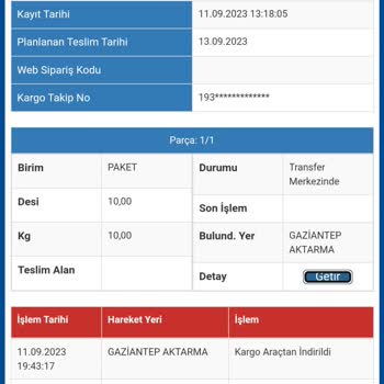 Sürat Kargo'nun Kötü Hizmeti