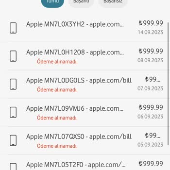Apple/BILL 1000TL Kesti